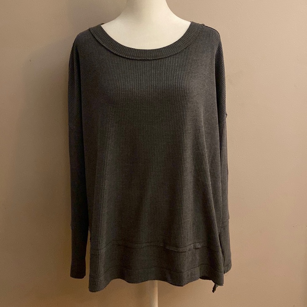 In Loom Thermal Knit Tunic Long Sleeve Top
